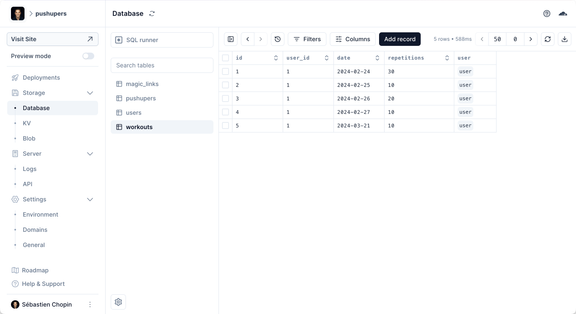 A <span class="text-primary">scalable database</span> for your Nuxt application.